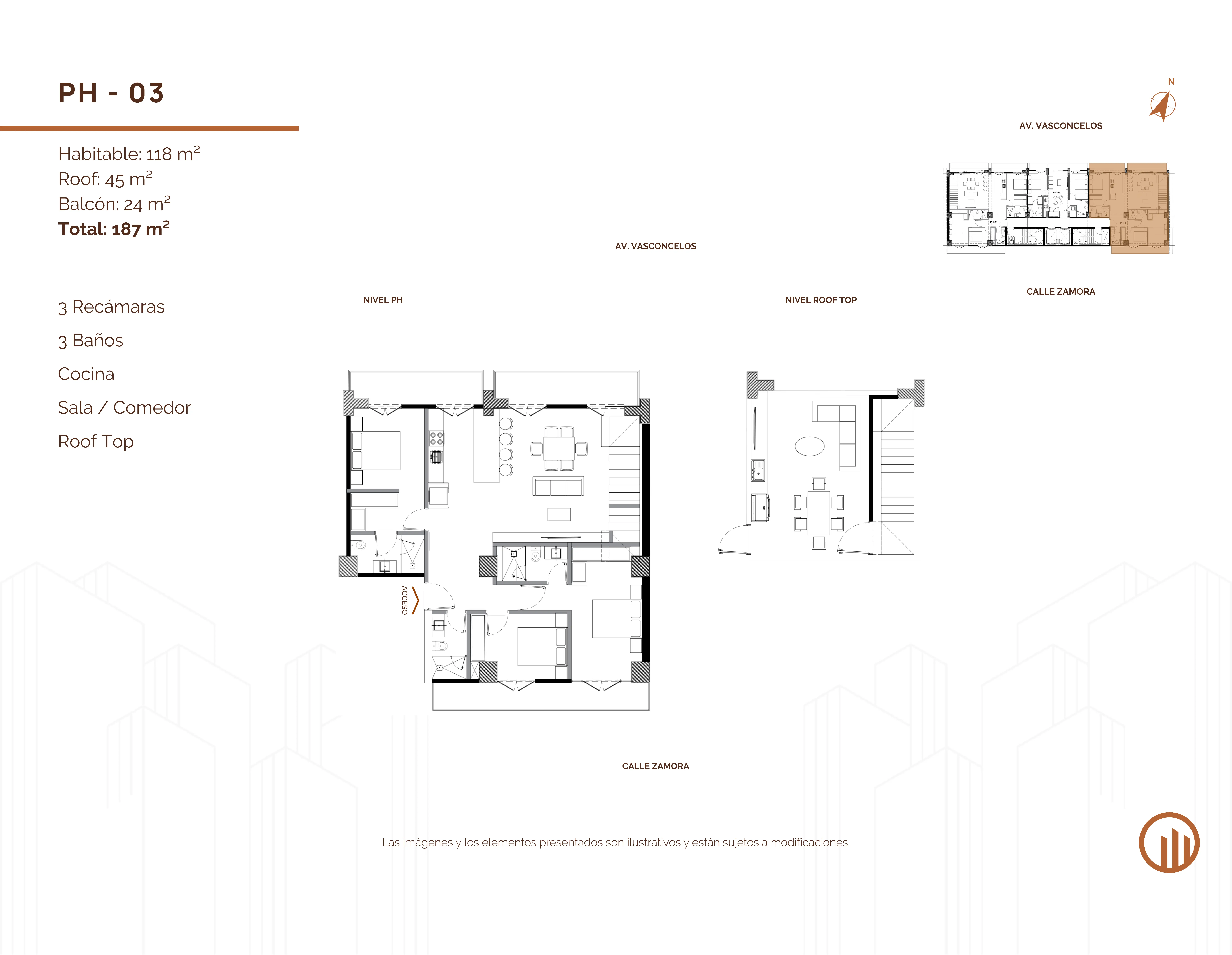 Tipología de departamento. Plano arquitectónico